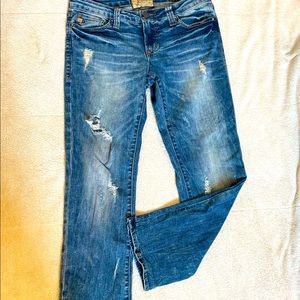 Dear John Playback Comfort Straight Leg Distressed Jeans